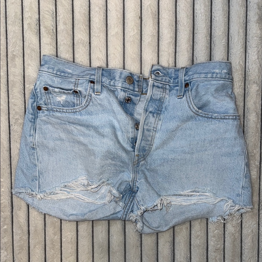Levi's Blue Jean Shorts Distressed Cut-Off Style